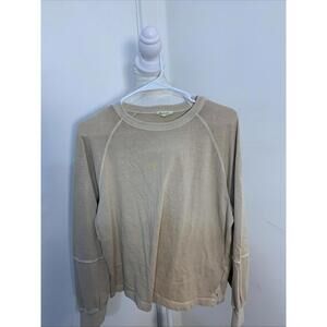 Madewell Tan Sweatshirt Ladies Medium Lightweight